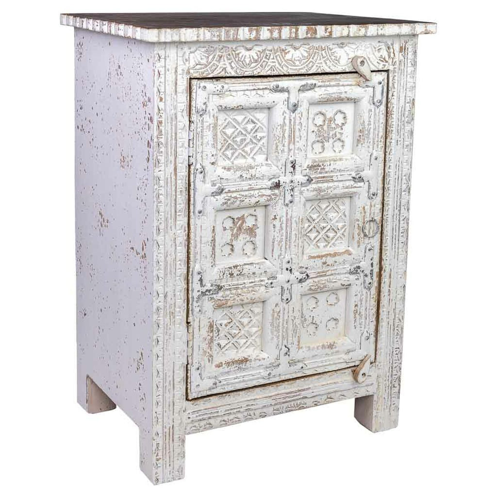 Noční stolek Alexandra House Living Bílá Hnědá 40 x 53 x 73 cm – obrázek 2