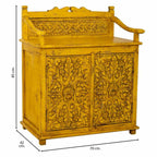 Komoda Alexandra House Living žlutá dřevo 42 x 70 x 85 cm – obrázek 3