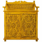 Komoda Alexandra House Living žlutá dřevo 42 x 70 x 85 cm – obrázek 4