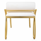 Taburet Alexandra House Living zlatá pěna železo dřevo MDF 49 x 53 x 112 cm – obrázek 2