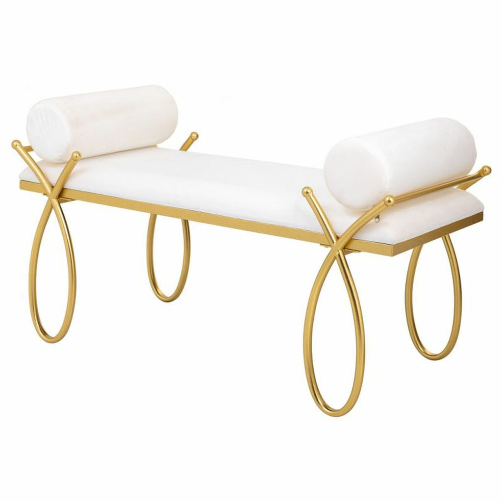 Taburet Alexandra House Living zlatá pěna železo dřevo MDF 49 x 53 x 112 cm – obrázek 5