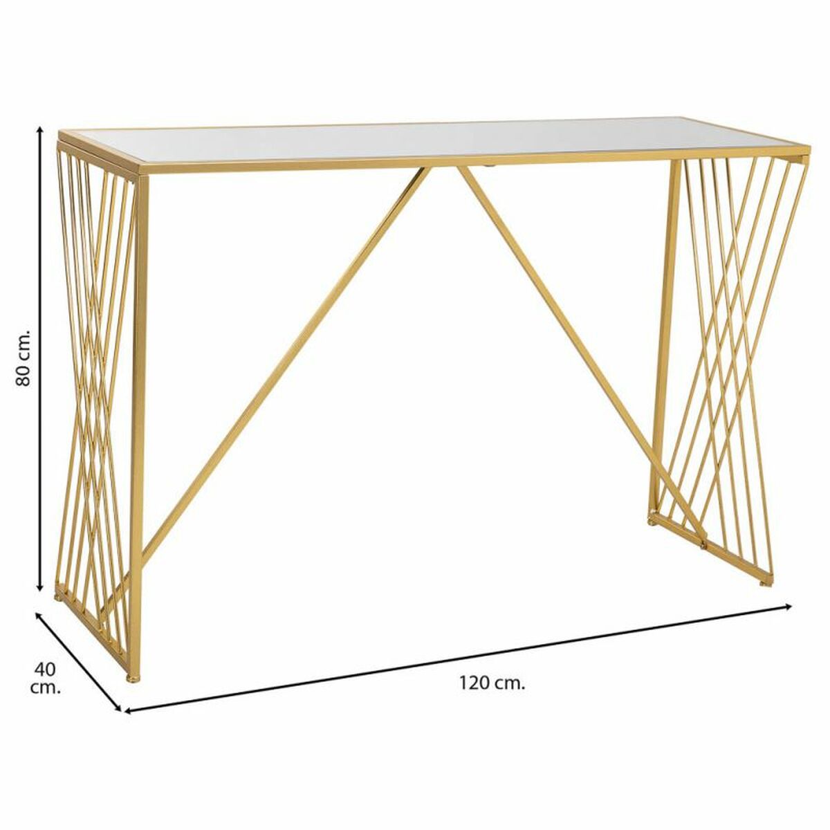Vstupní prostor Alexandra House Living zlatá 40 x 80 x 120 cm 8.5x121.5x43.3 cm – obrázek 4