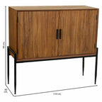 Komoda Alexandra House Living hnědá železná deska jedlové dřevo 40 x 99 x 110 cm – obrázek 3