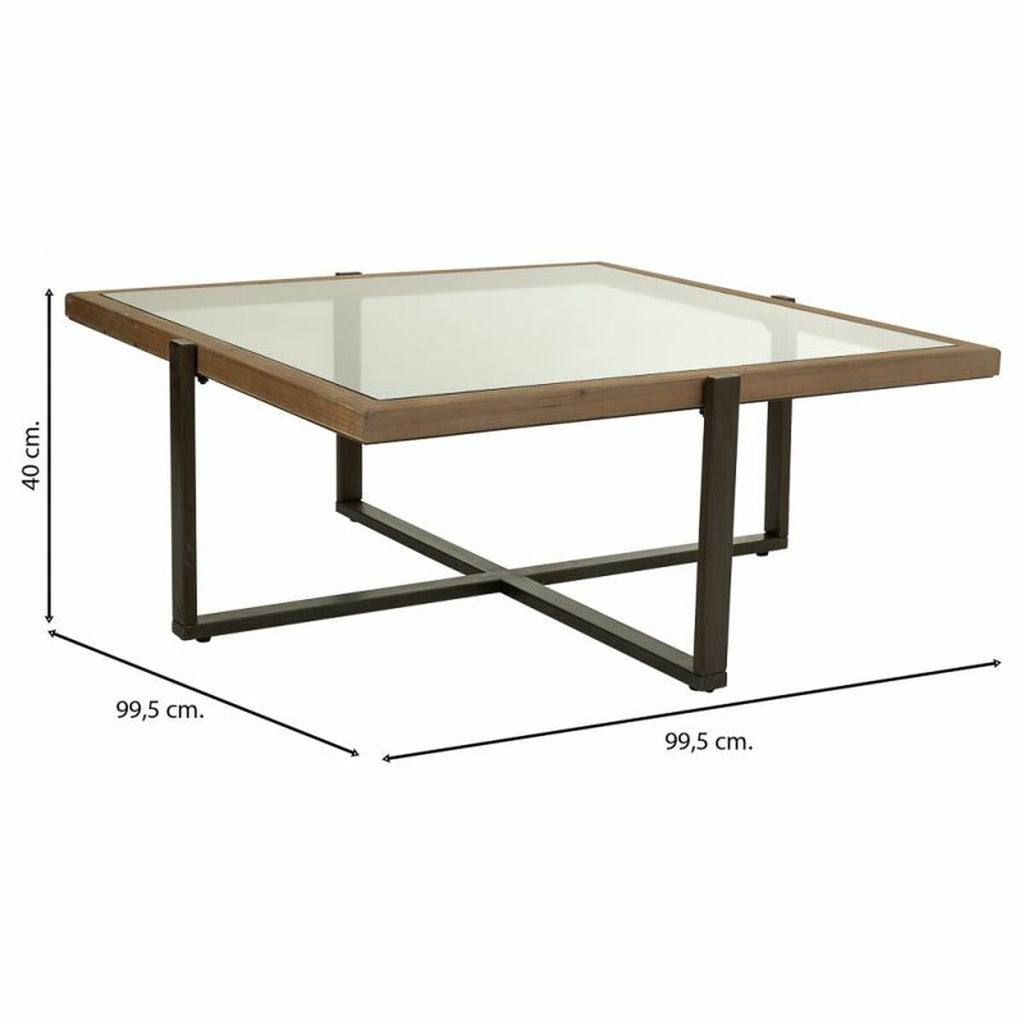 Stolní dekorace Alexandra House Living Hnědá Železo Jedlové dřevo Tvrzené sklo 99 x 40 x 99 cm – obrázek 3