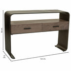 Konzolový stolek se zásuvkami Alexandra House Living hnědý 37 x 82 x 122 cm – obrázek 3