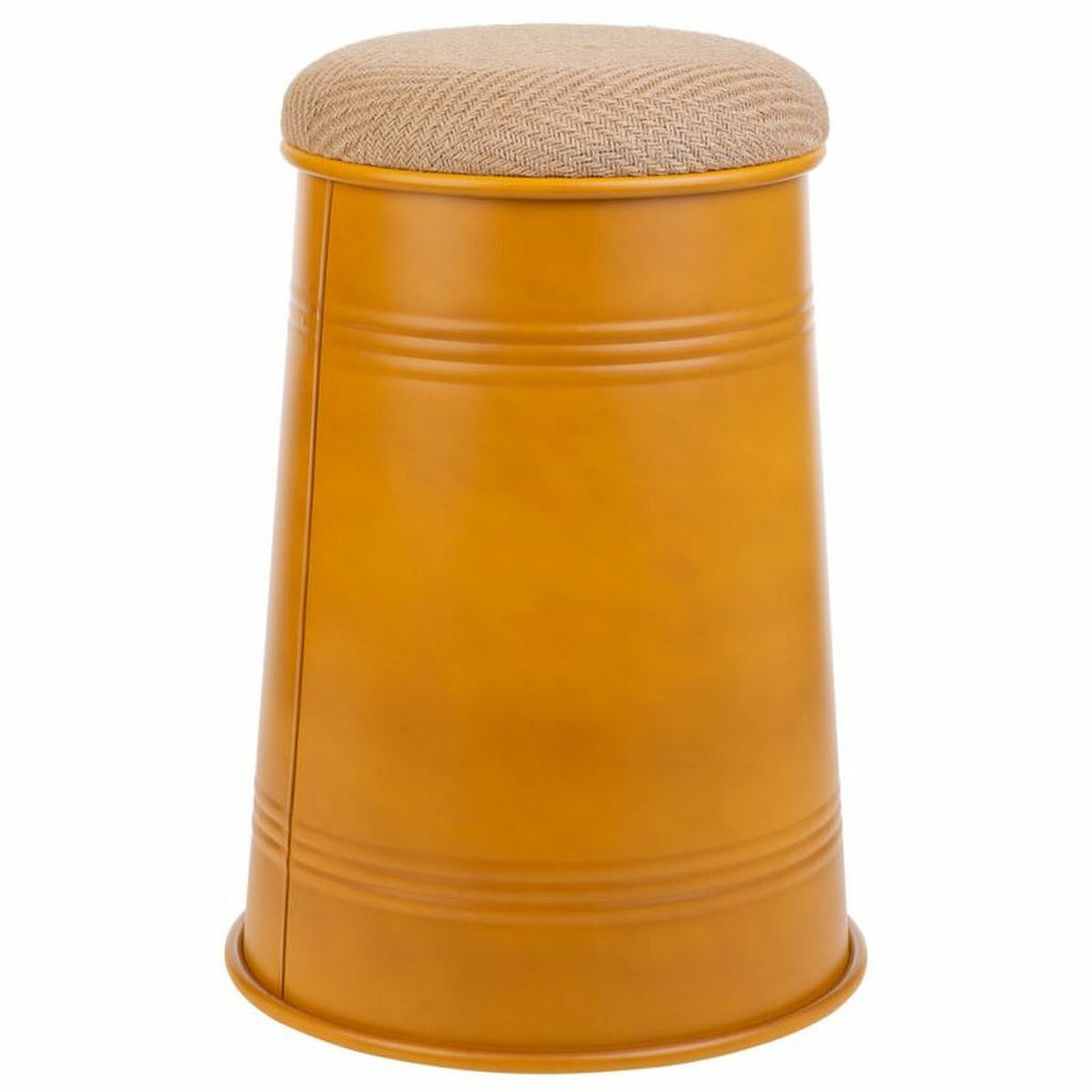 Stolička Alexandra House Living oranžová, pytlovina, kov, houba, dřevo, MDF 47 x 27 x 33 cm – obrázek 4