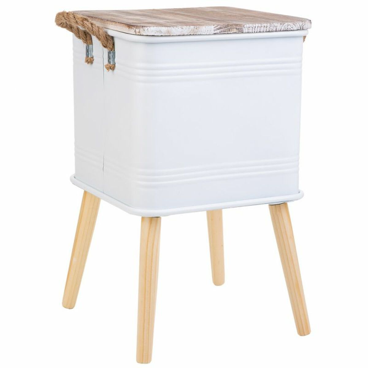 Noční stolek Alexandra House Living šedý 34 x 34 x 55 cm – obrázek 5