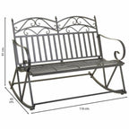 Pohovka Alexandra House Living hnědá 24 x 48 x 24 cm houpací křeslo – obrázek 3