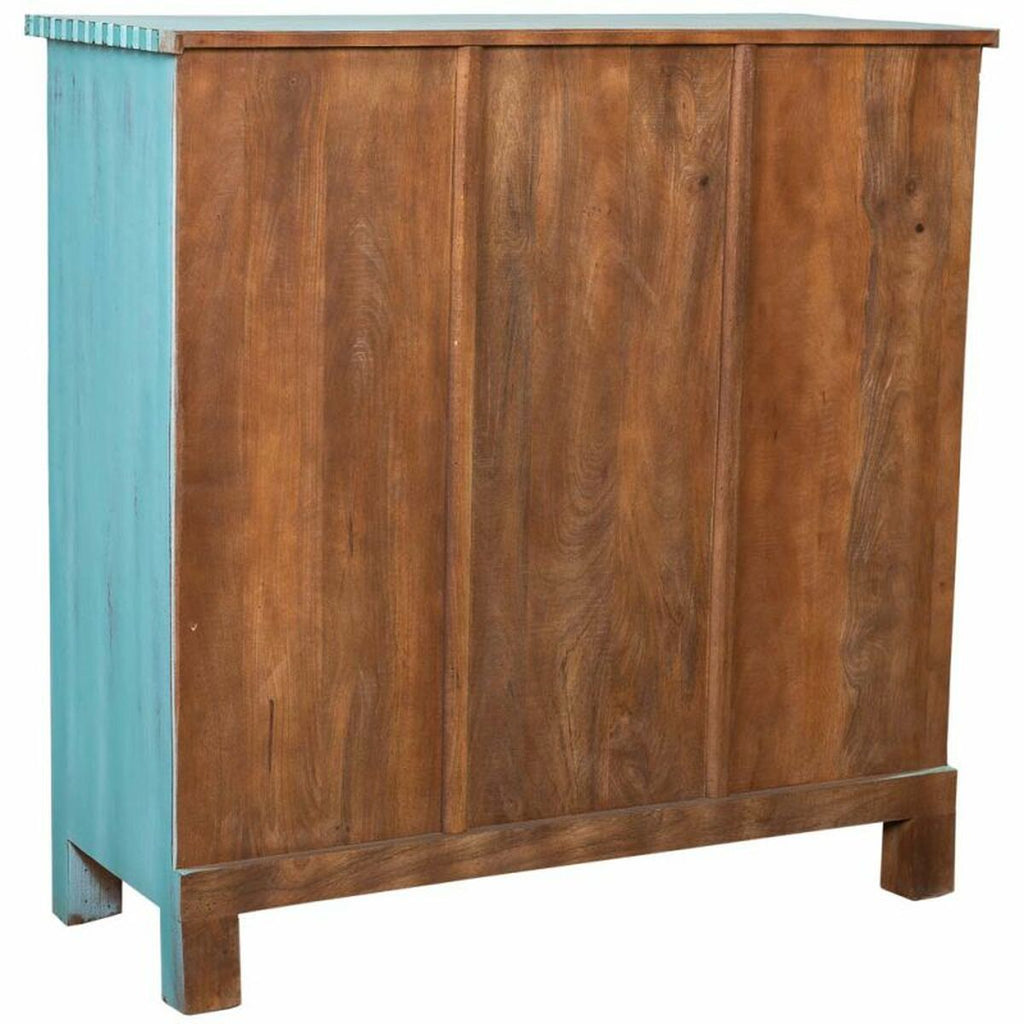 Komoda Alexandra House Living modrá mango dřevo 41 x 101 x 101 cm – obrázek 4