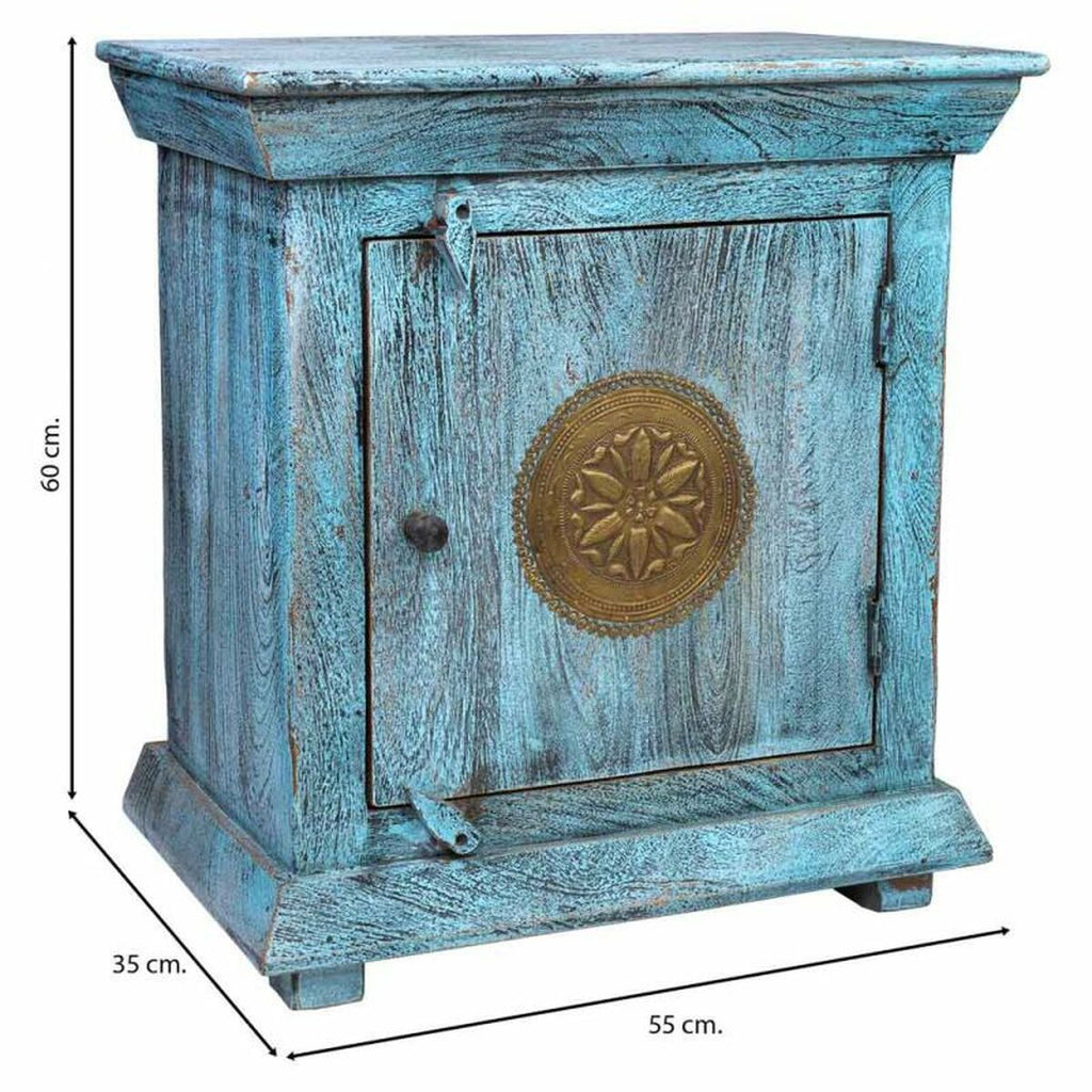 Noční stolek Alexandra House Living černý/šedý 35 x 60 x 55 cm – obrázek 4