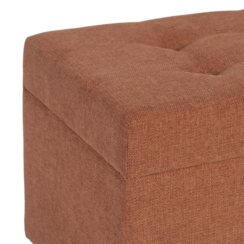 Truhla 102 x 41 x 43 cm syntetická tkanina dřevo 43x104x46 cm tmavě červená – obrázek 6