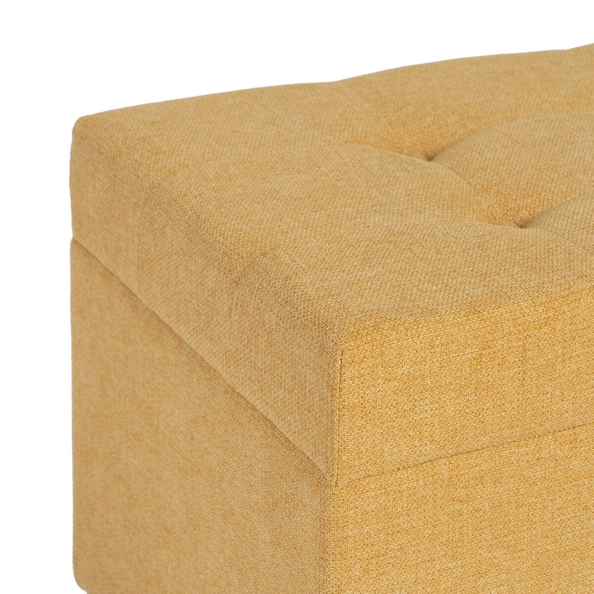 Truhla 102 x 41 x 43 cm syntetické tkaniny Dřevo 43x104x46 cm Hořčicová – obrázek 6