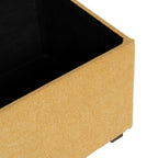 Truhla 102 x 41 x 43 cm syntetické tkaniny Dřevo 43x104x46 cm Hořčicová – obrázek 5