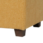 Truhla 102 x 41 x 43 cm syntetické tkaniny Dřevo 43x104x46 cm Hořčicová – obrázek 2