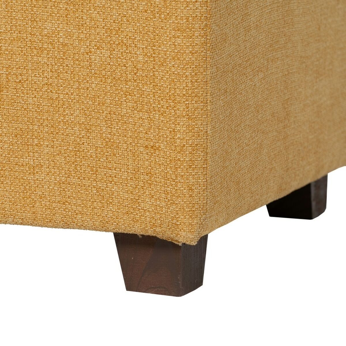 Truhla 102 x 41 x 43 cm syntetické tkaniny Dřevo 43x104x46 cm Hořčicová – obrázek 2