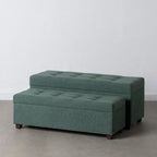 Truhla 102 x 41 x 43 cm syntetické látky dřevo 43x104x46 cm zelená