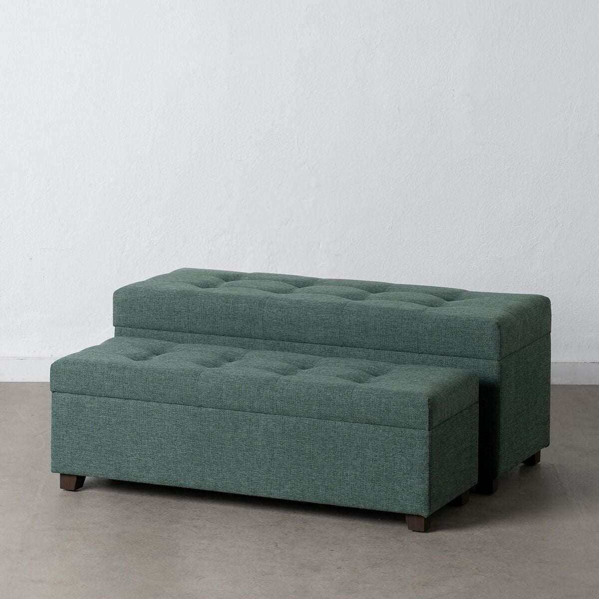Truhla 102 x 41 x 43 cm syntetické látky dřevo 43x104x46 cm zelená