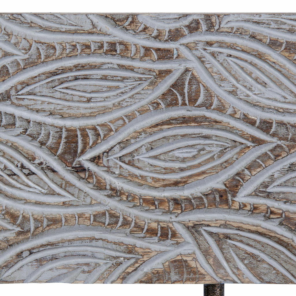 Nástěnný věšák 45,5 x 7 x 15,5 cm kov dřevo – obrázek 4