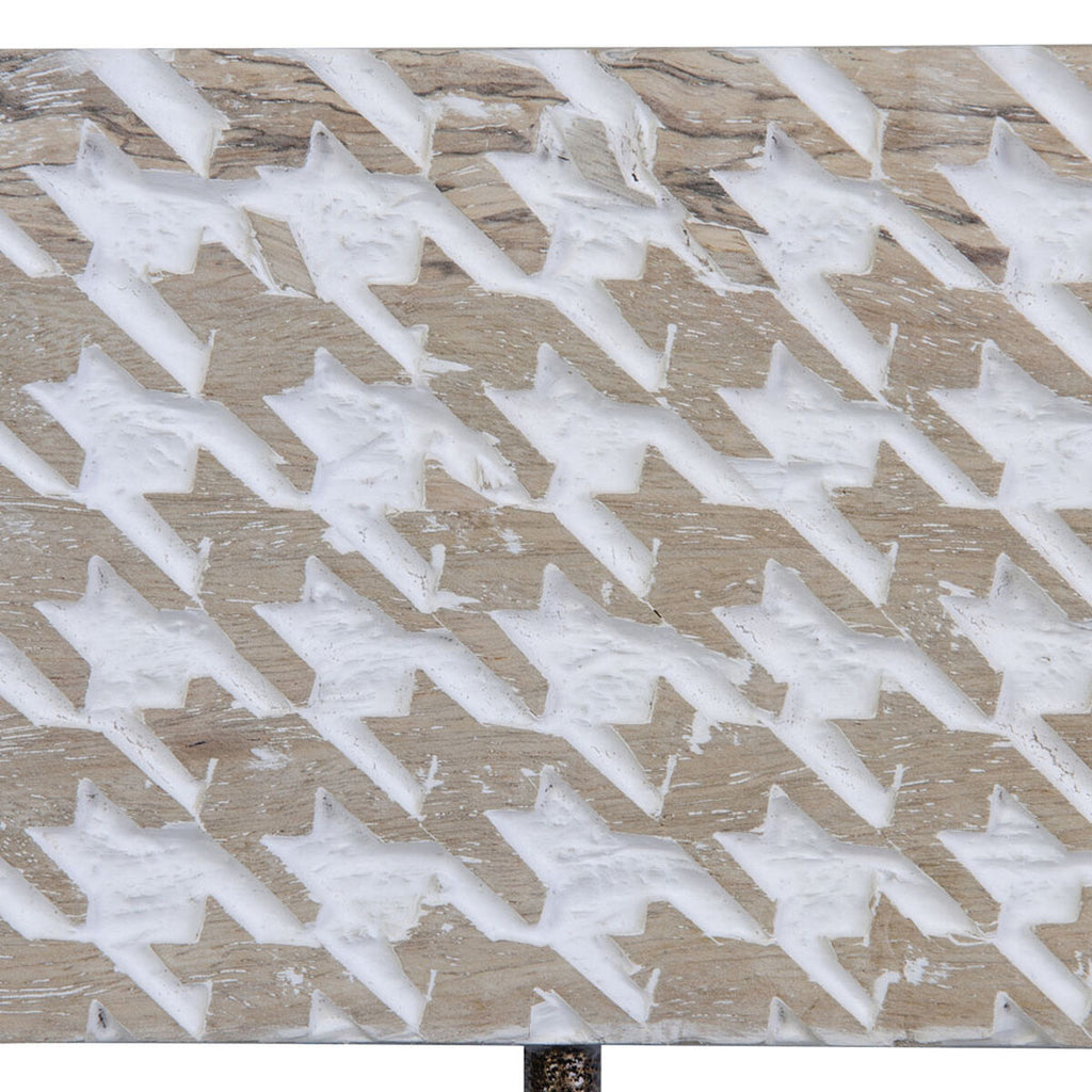 Nástěnný věšák 38 x 7 x 17 cm kov dřevo – obrázek 4