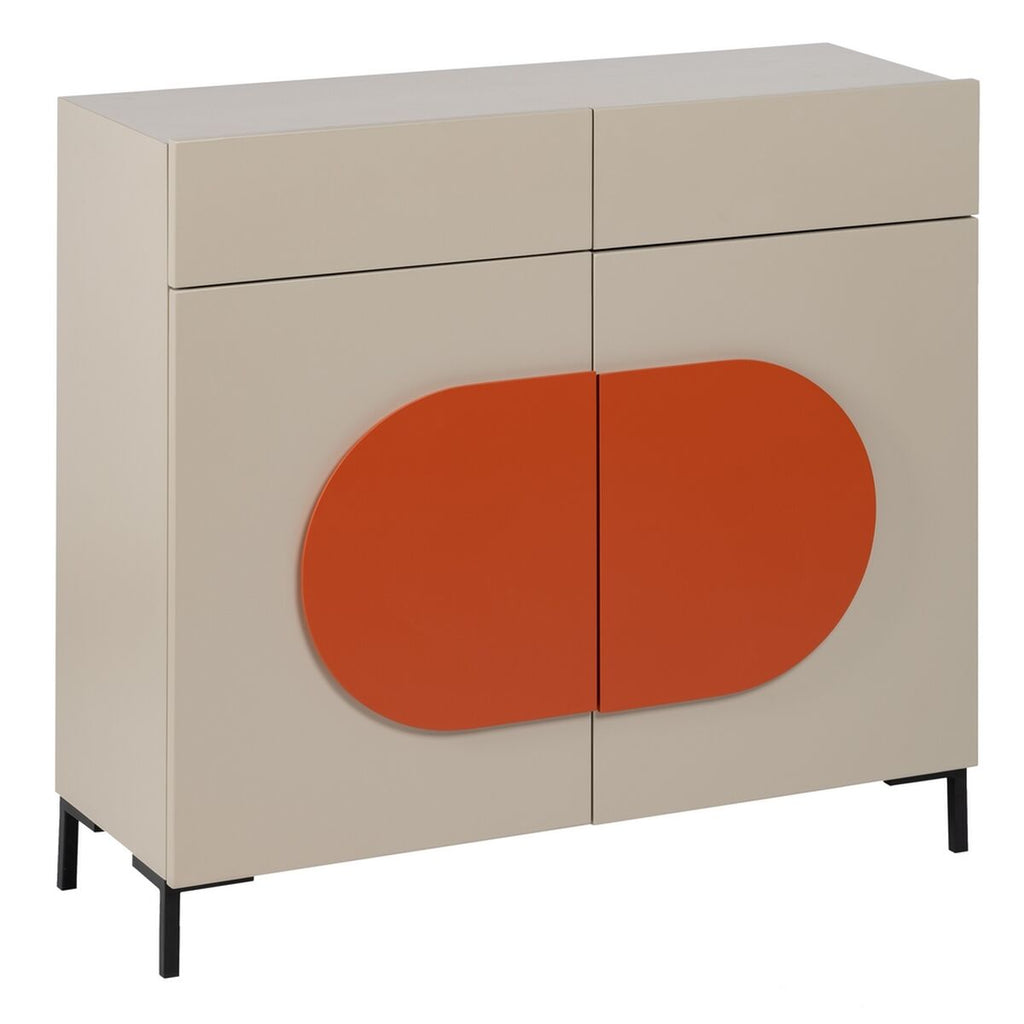 Předsíň NECTO oranžovo-šedá 90 x 32 x 85,5 cm