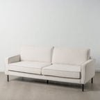 Třímístná pohovka 213 × 87 × 90 cm bílý kov – obrázek 2