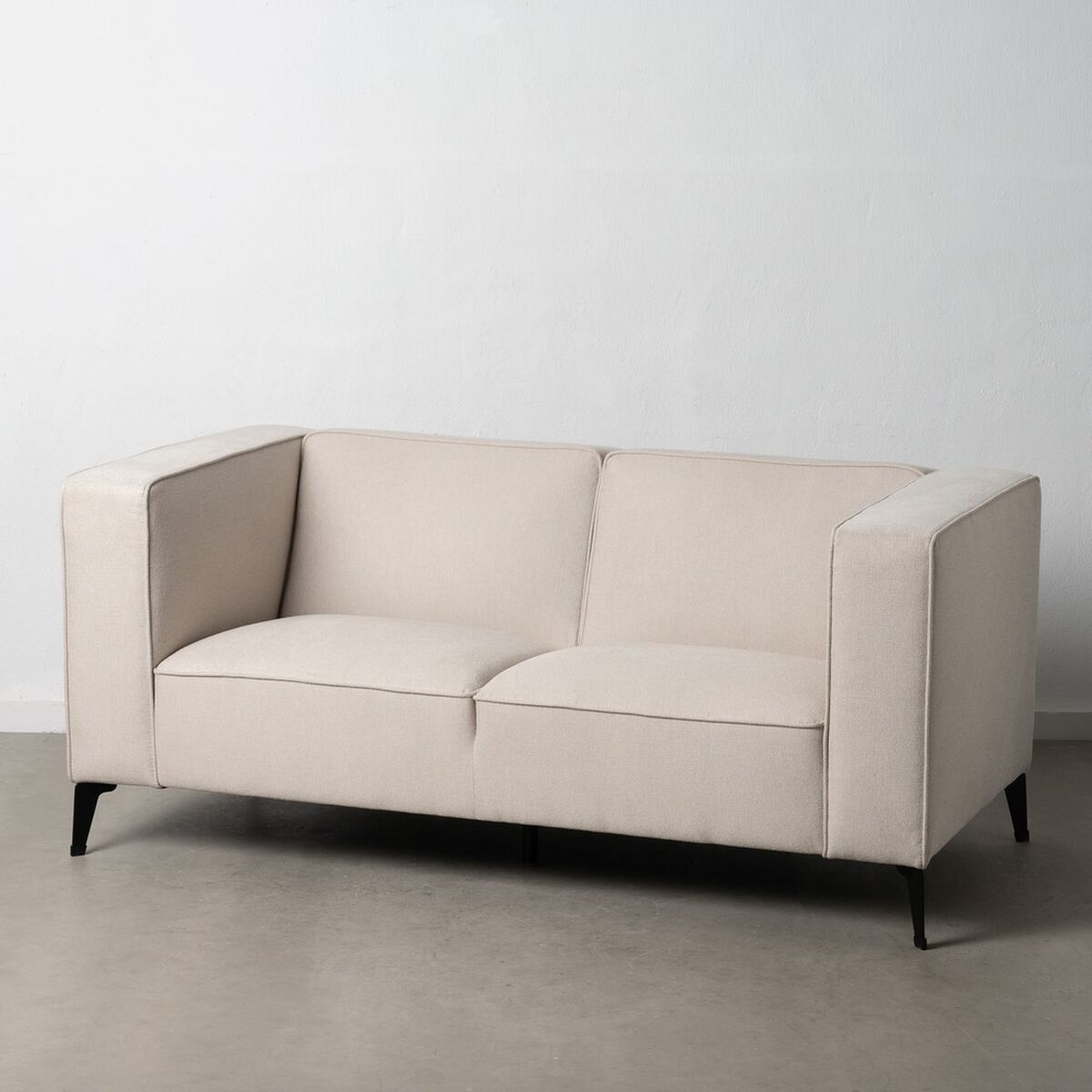 Pohovka černá krémová nylon polyester 177 x 86 x 77,5 cm – obrázek 2