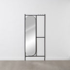 Stojan na klobouky černý železný zrcadlo 70 x 4 x 160,5 cm – obrázek 2