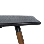 Jídelní stůl OSLO černý přírodní dřevo železo dřevo MDF 179 x 90 x 75 cm – obrázek 6