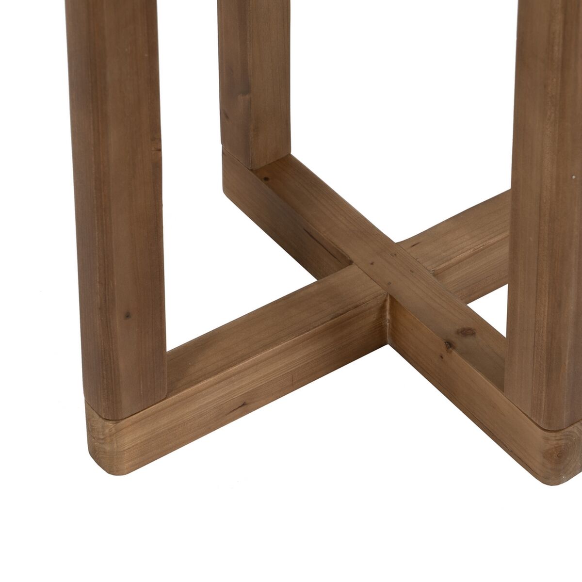 Odkládací stolek přírodní Tvrzené sklo Jedlové dřevo 50 x 38 x 60 cm – obrázek 3