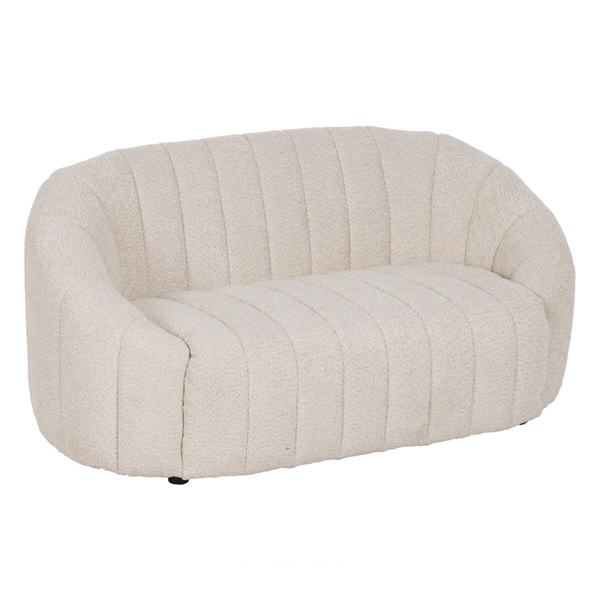 Pohovka béžová polyester železo 146 x 84 x 66 cm