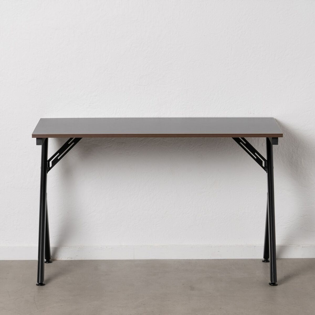 Psací stůl černý dřevo MDF přírodní 120 x 60 x 75 cm – obrázek 2