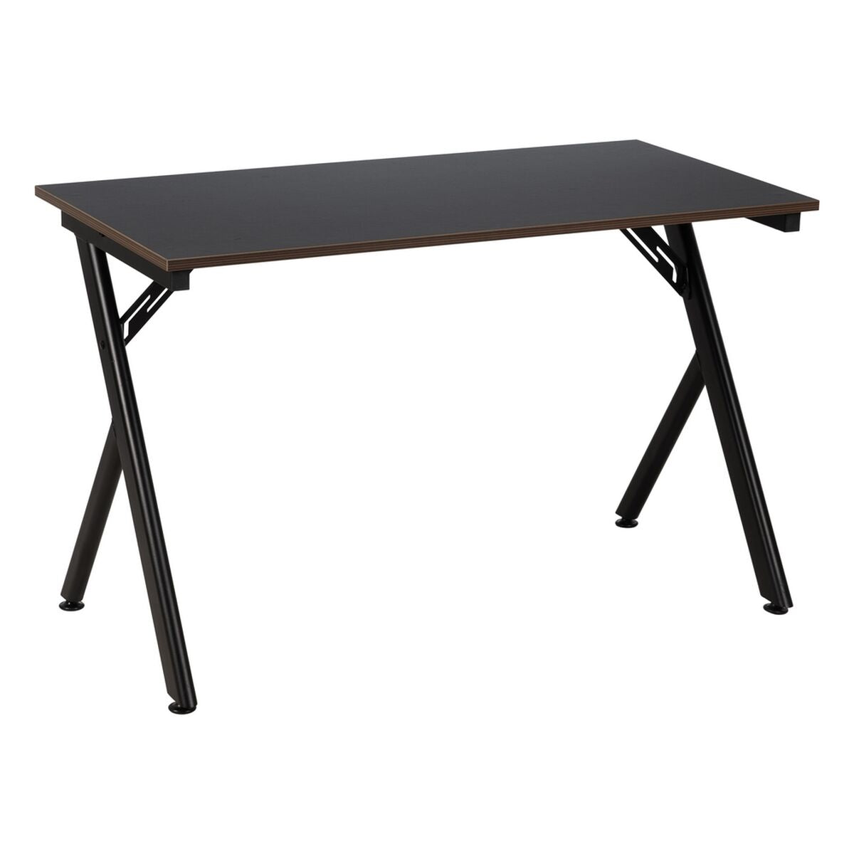 Psací stůl černý dřevo MDF přírodní 120 x 60 x 75 cm