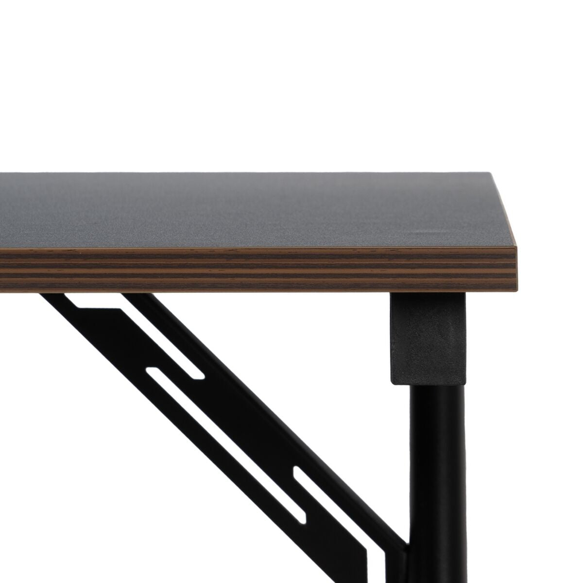 Psací stůl černý dřevo MDF přírodní 120 x 60 x 75 cm – obrázek 5