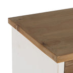 Zásuvková komoda bílá béžová železo jedlové dřevo 94 x 35 x 108 cm – obrázek 4