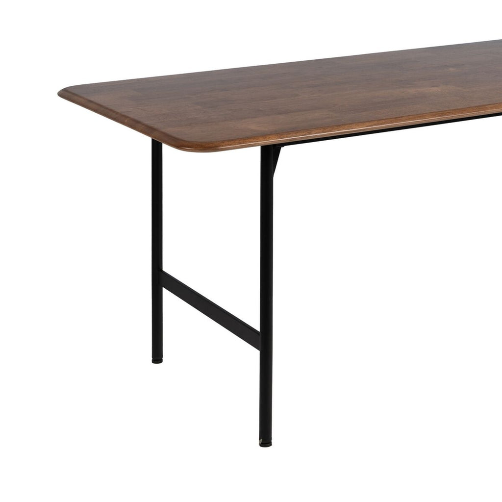 Jídelní stůl LAGOM černý přírodní železo kaučukové dřevo 180 x 80 x 76 cm – obrázek 6