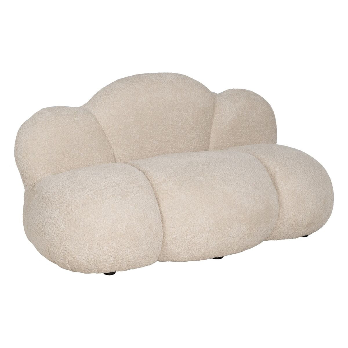 Pohovka béžová polyester borovicové dřevo 149 x 76 x 77 cm