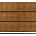 Zásuvková komoda MARIGNI černá přírodní železo dřevo MDF 118 x 42 x 77 cm – obrázek 4