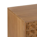Zásuvková komoda MARIGNI černá přírodní železo dřevo MDF 118 x 42 x 77 cm – obrázek 5