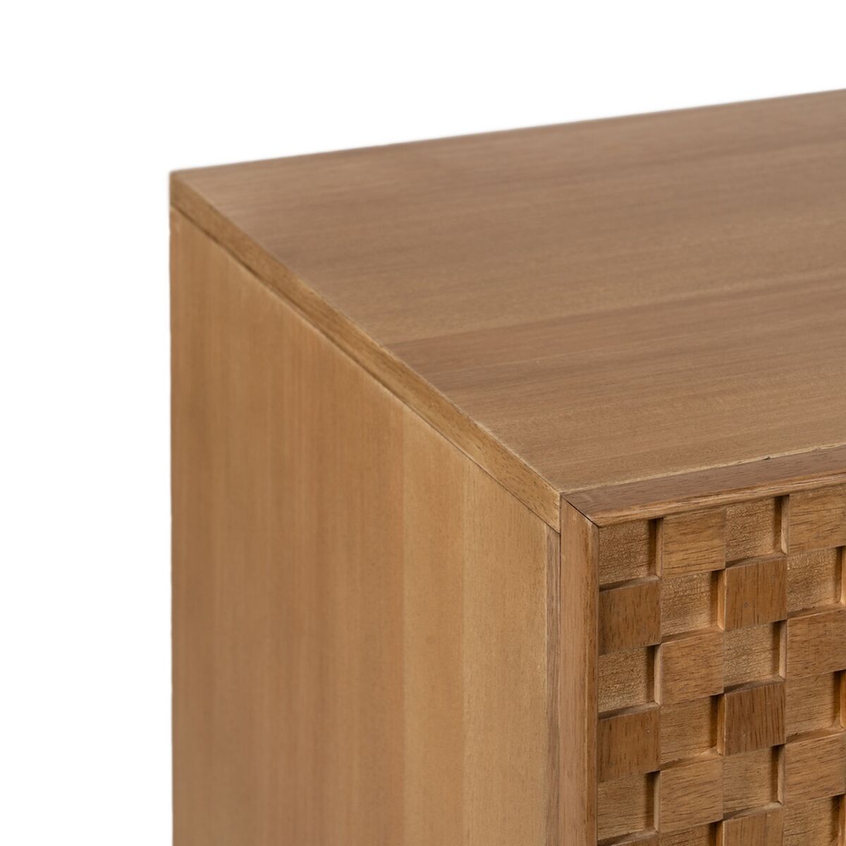 Zásuvková komoda MARIGNI černá přírodní železo dřevo MDF 118 x 42 x 77 cm – obrázek 5