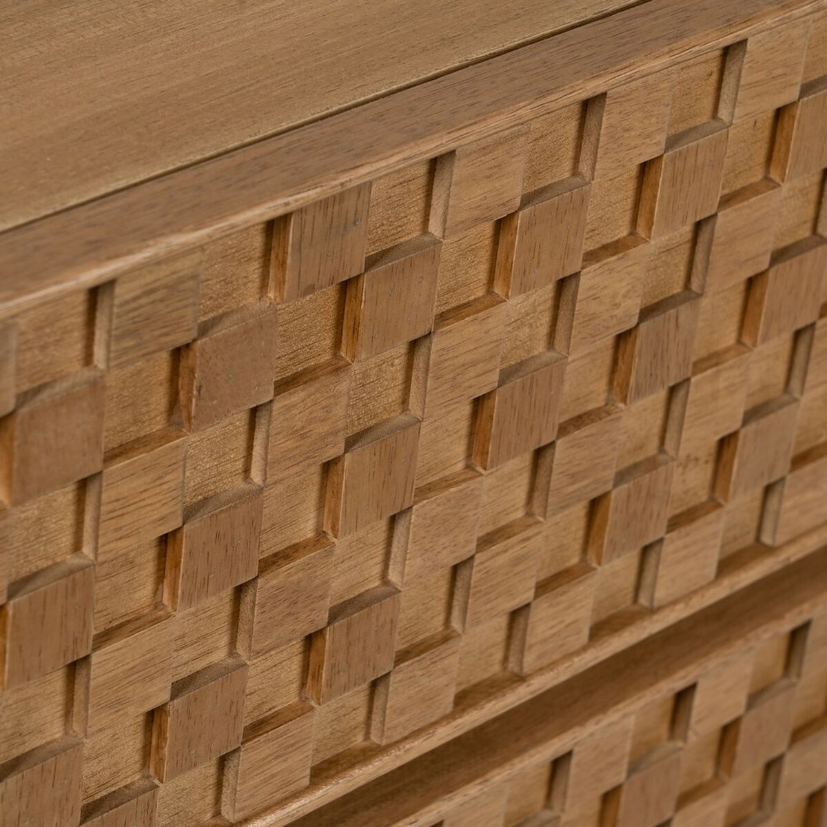 Zásuvková komoda MARIGNI černá přírodní železo dřevo MDF 118 x 42 x 77 cm – obrázek 7