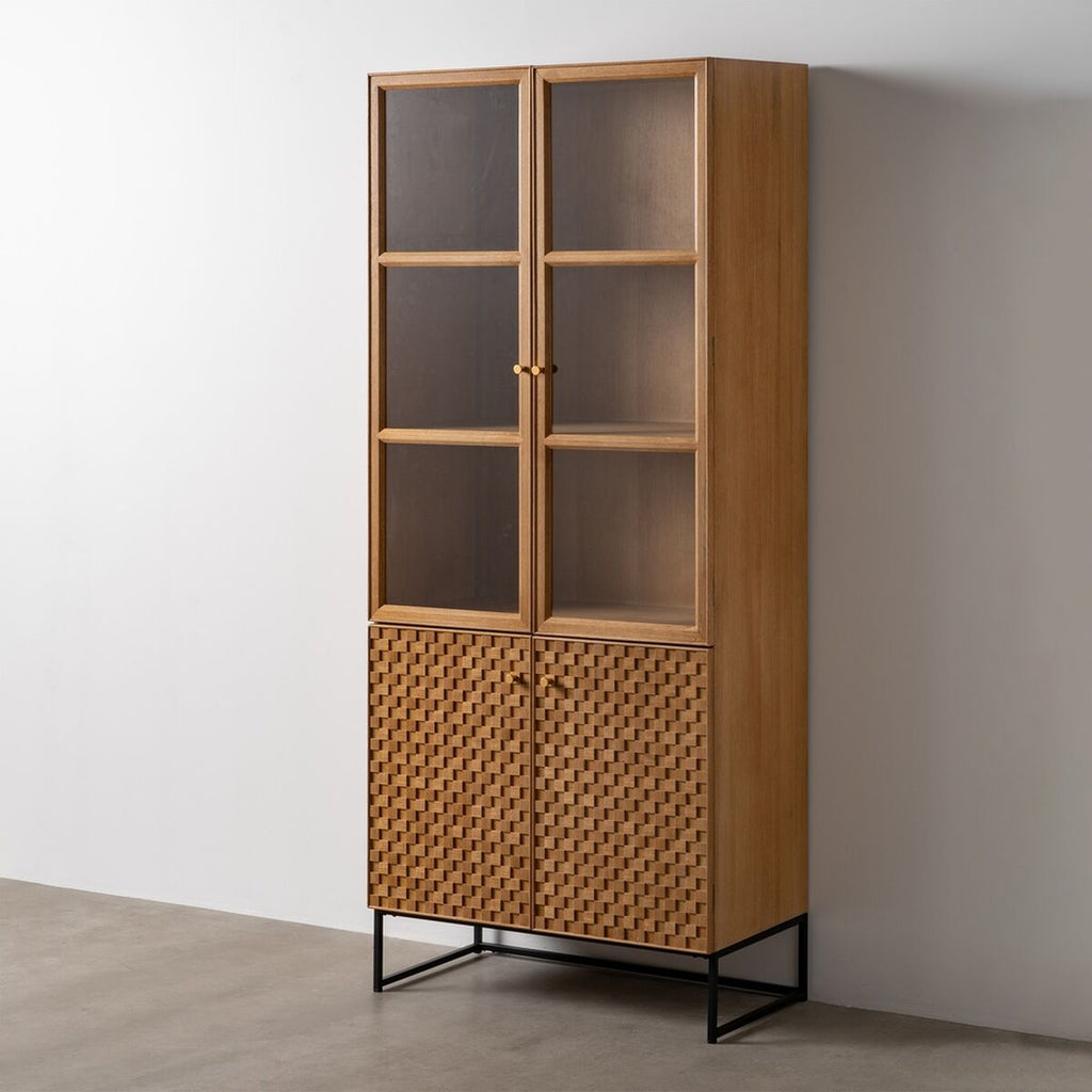 Stojan MARIGNI černý přírodní krystal železo dřevo MDF 84,5 x 42,5 x 198 cm – obrázek 2
