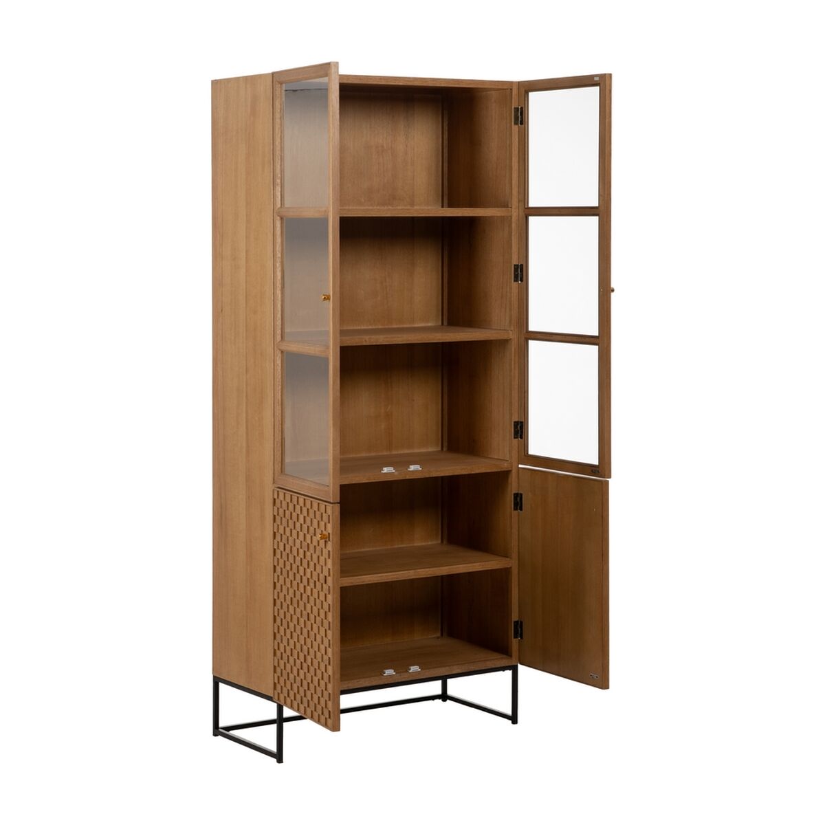 Stojan MARIGNI černý přírodní krystal železo dřevo MDF 84,5 x 42,5 x 198 cm – obrázek 3
