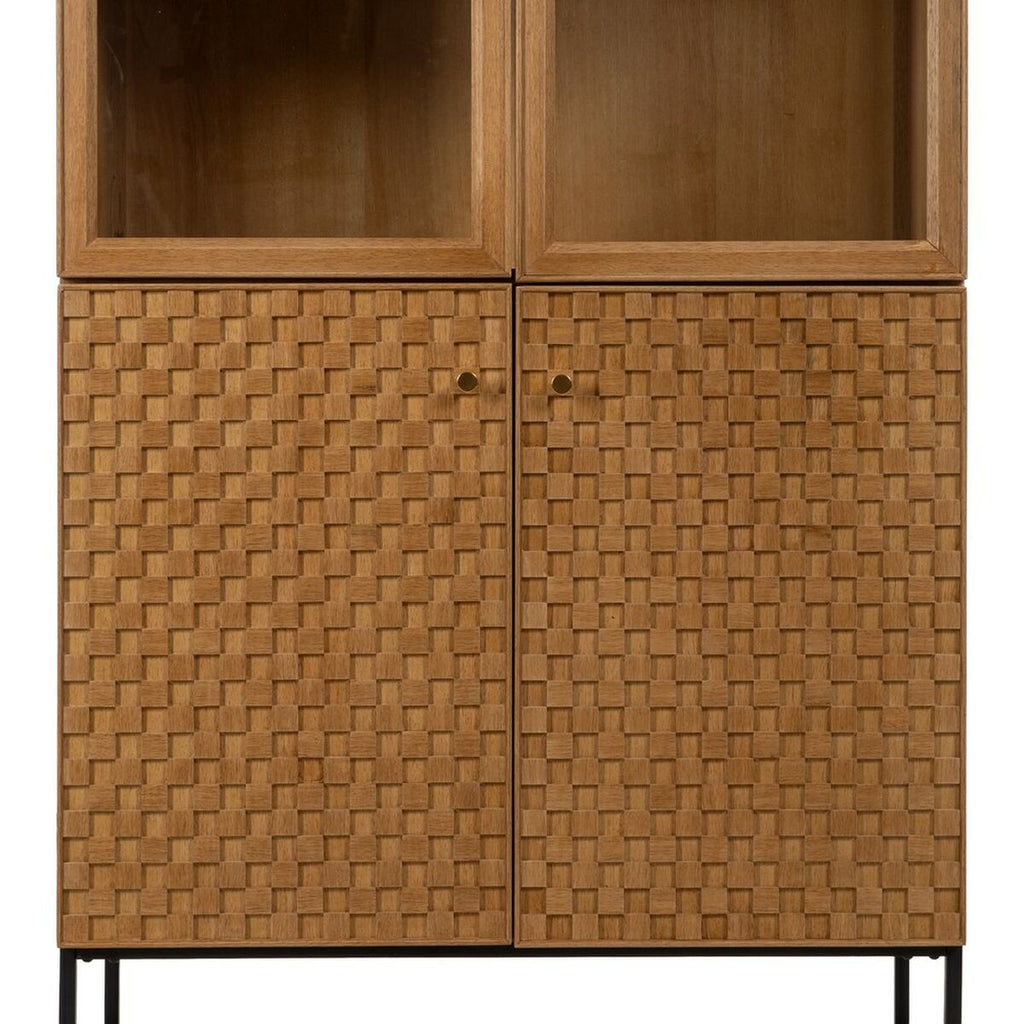 Stojan MARIGNI černý přírodní krystal železo dřevo MDF 84,5 x 42,5 x 198 cm – obrázek 4