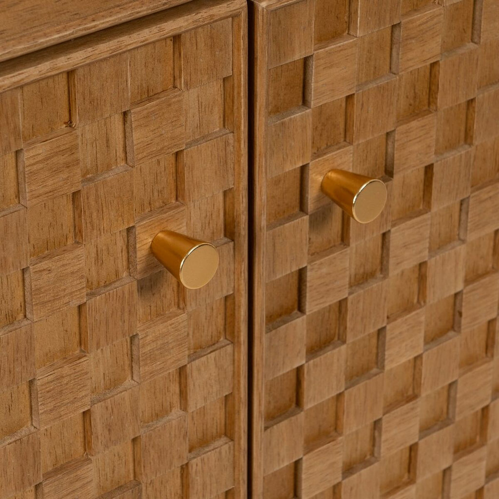 Stojan MARIGNI černý přírodní krystal železo dřevo MDF 84,5 x 42,5 x 198 cm – obrázek 8