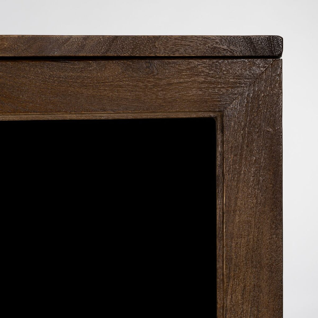 Prezentační stojan hnědá, křišťálová, mangové dřevo 80 x 40 x 140 cm – obrázek 8