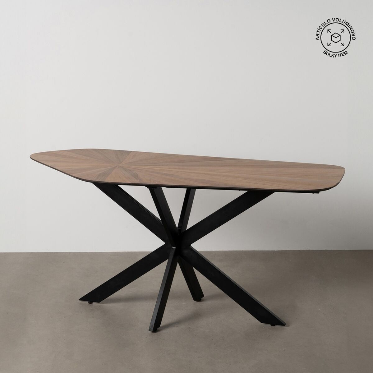 Jídelní stůl černý přírodní železo 178 x 80 x 77 cm 15x85x183 cm železo – obrázek 2