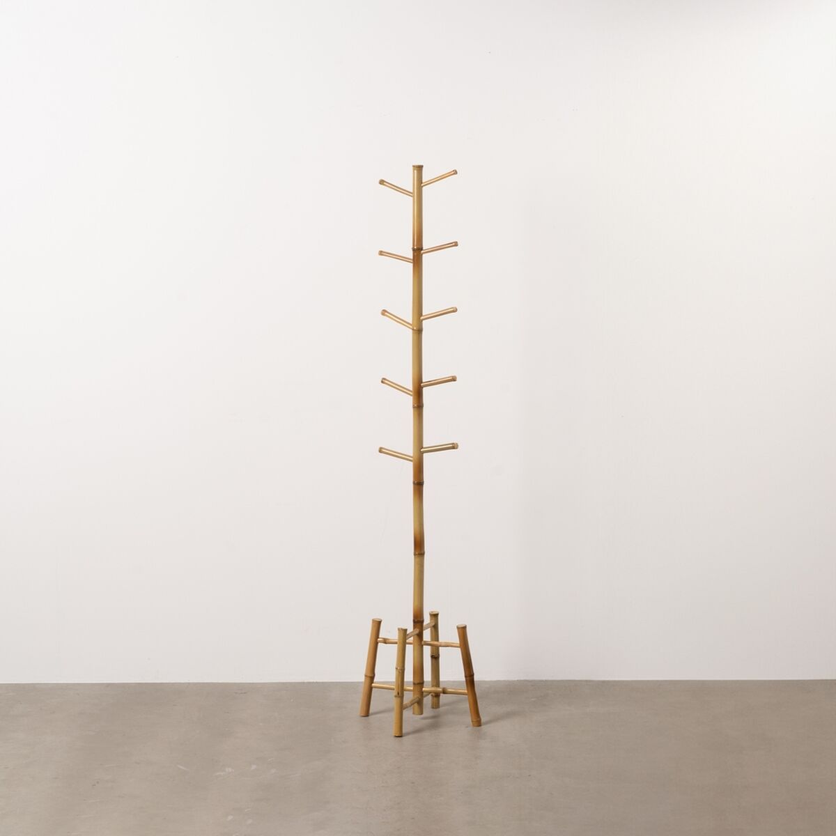 Šatní stojan přírodní bambus 36 x 36 x 162 cm – obrázek 2