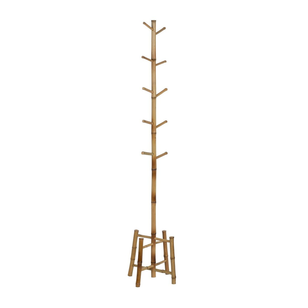 Šatní stojan přírodní bambus 36 x 36 x 162 cm
