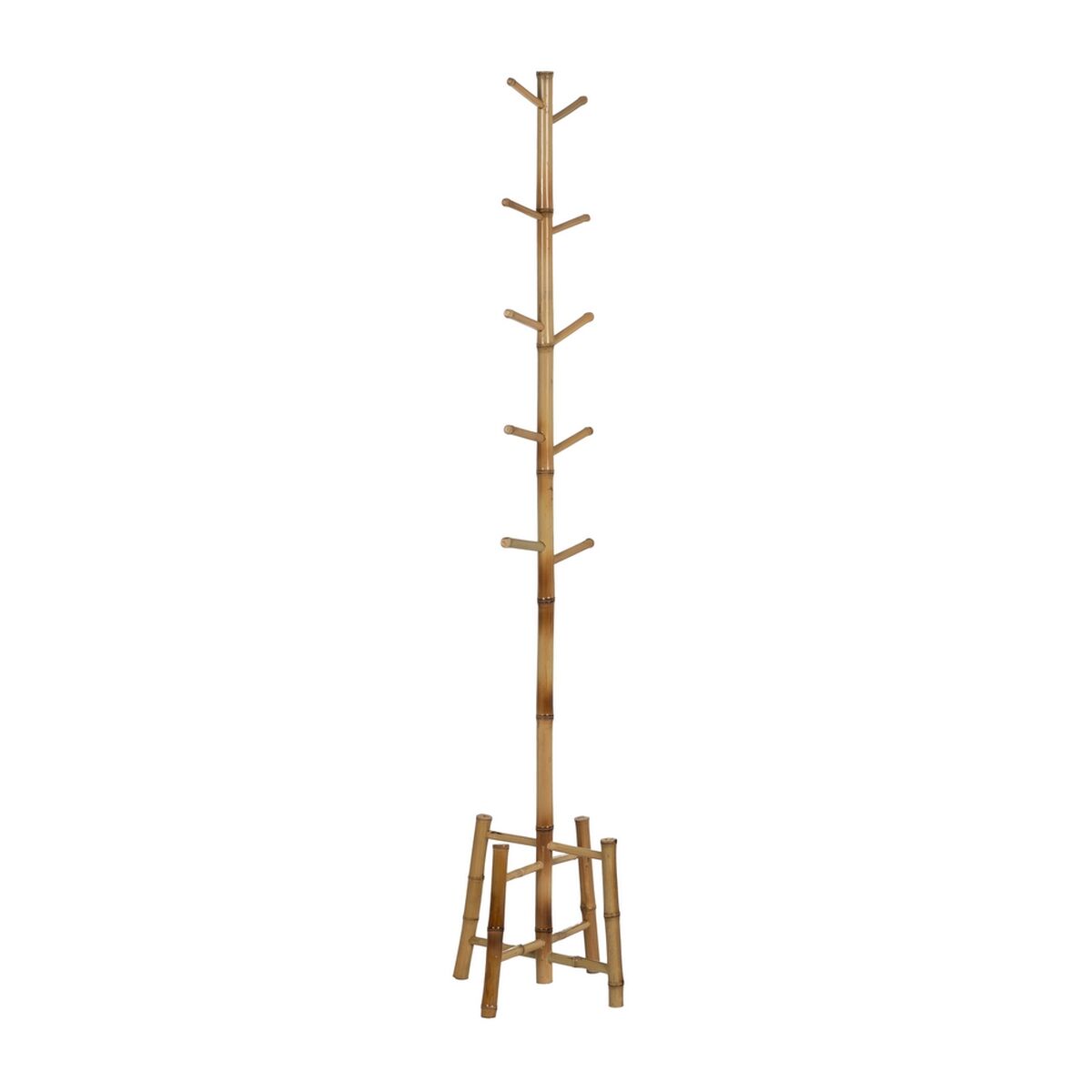 Šatní stojan přírodní bambus 36 x 36 x 162 cm