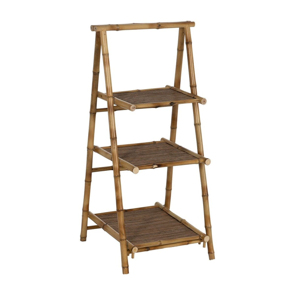 Regál béžový bambus 48 x 45 x 100 cm